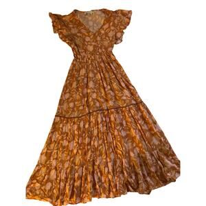 Petal & Pup floral tiered maxi dress Size 2